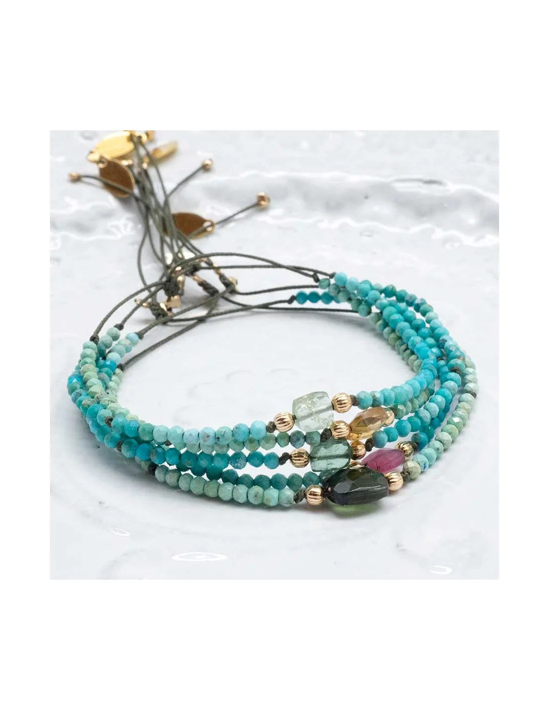 Tourmaline and Turquoise Barbs Bracelet