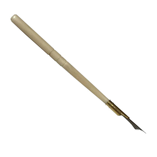 6" Turned Off-White Genuine Ox Bone Nib Pen