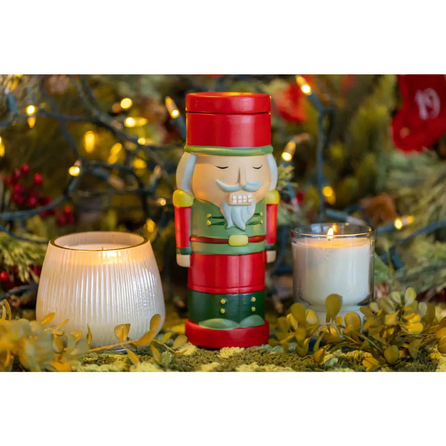 Nutcracker Ceramic Candle- Pink, Wassail