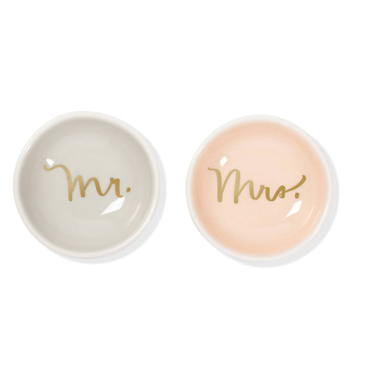 TRINKET TRAY SET - MR. & MRS.