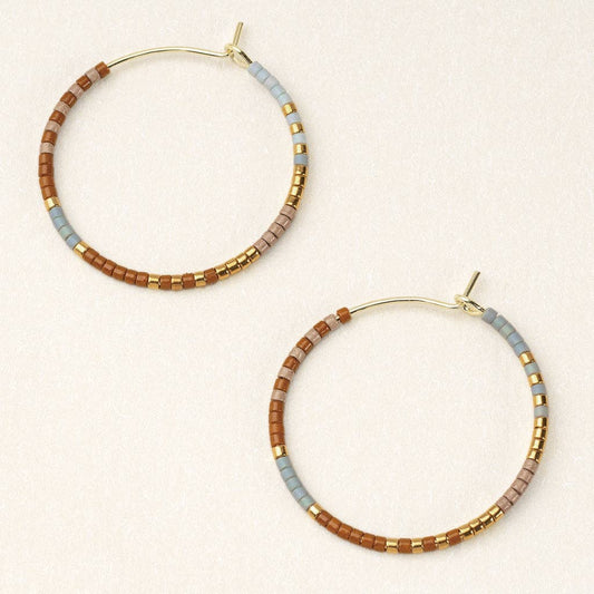 Chromacolor Miyuki Small Hoop | Desert Multi/Gold