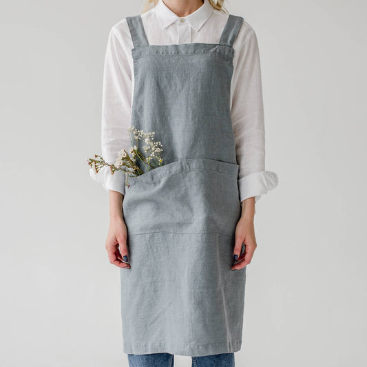 Crossback Apron | Blue Fog Linen