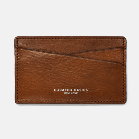 Cognac Brown Leather Cardholder