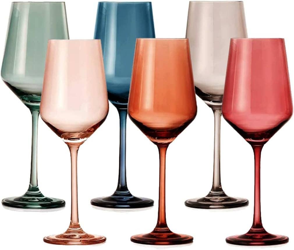 Luxury Crystal Wine Glass | Multicolour | 12 oz