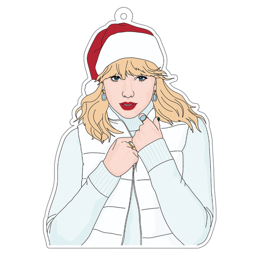 Taylor Swift, Tis the Damn Season White Acrylic Ornament