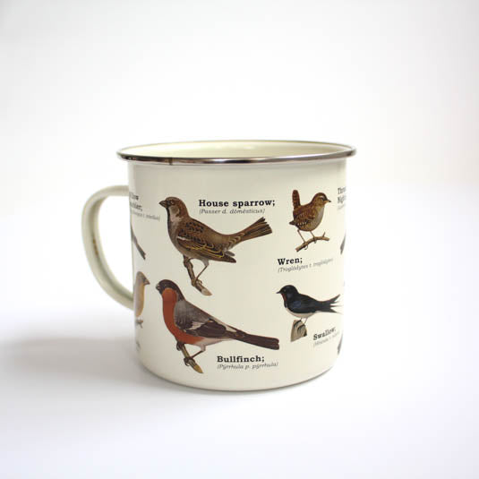 Enamel Mug - Garden Birds