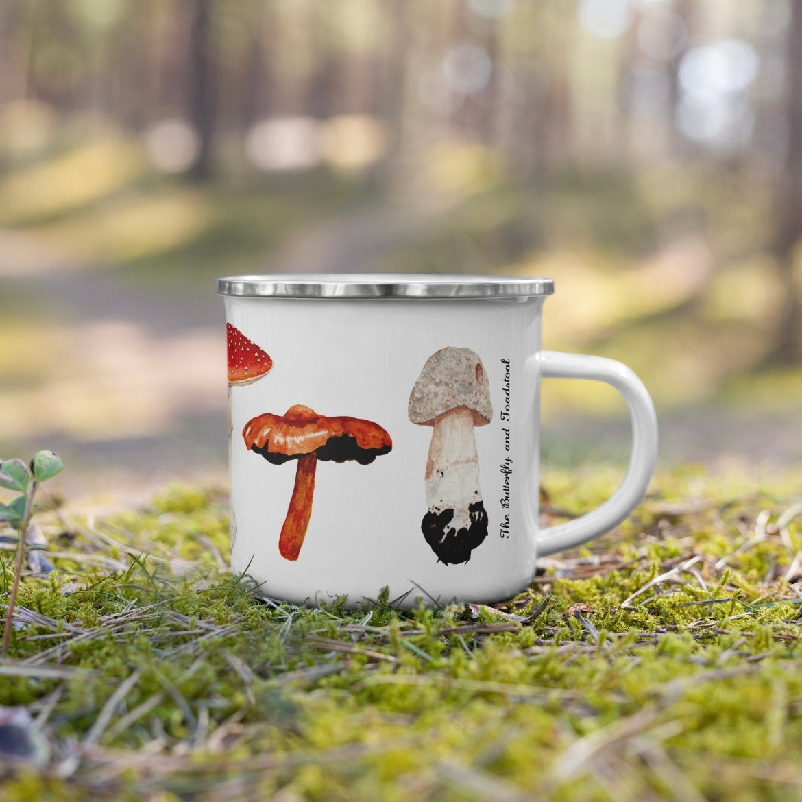Mushroom Enamel Camp Mug