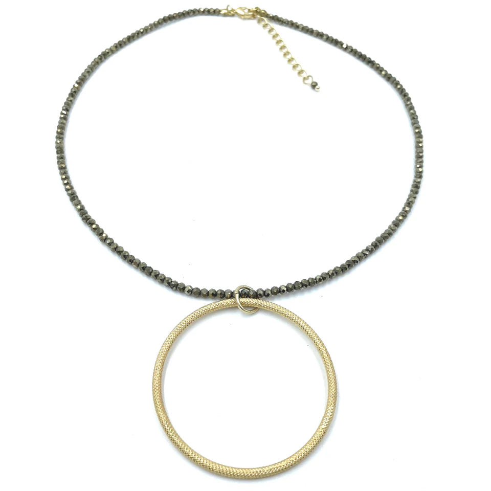 Circle of Love No.2 Pyrite Necklace