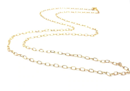14k Gold Filled Layering Paper Clip Necklace