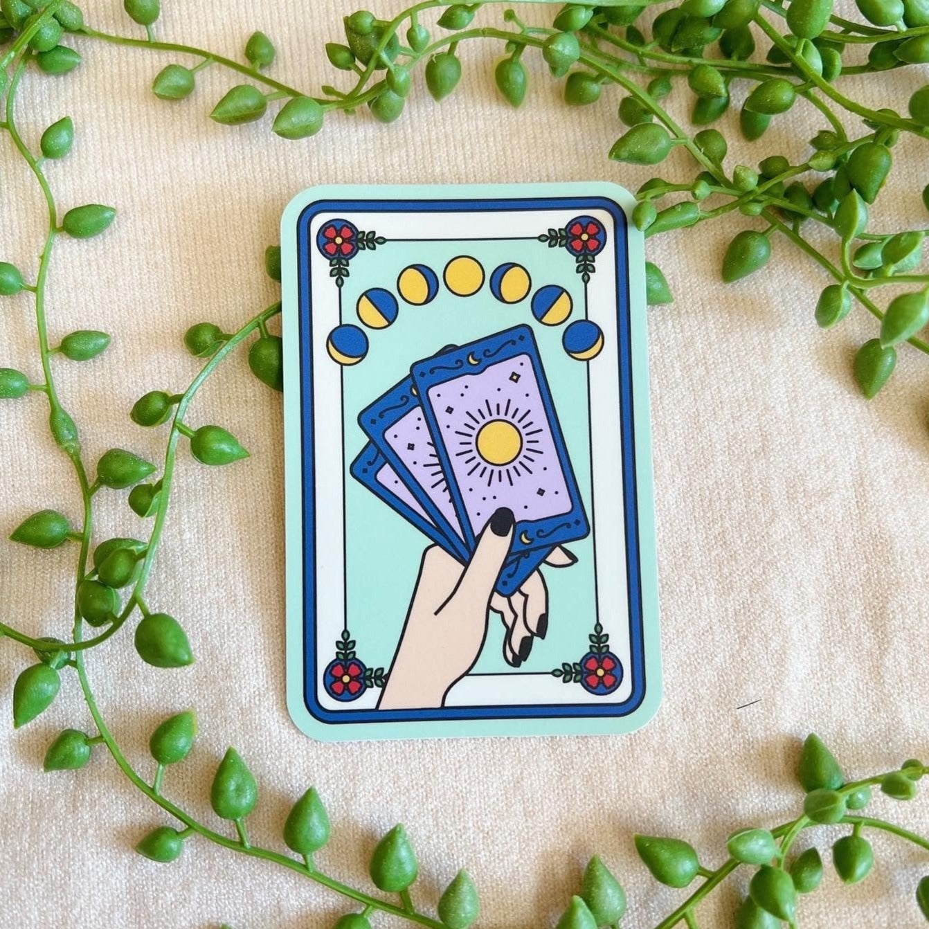 Turquoise Tarot Card - Sticker