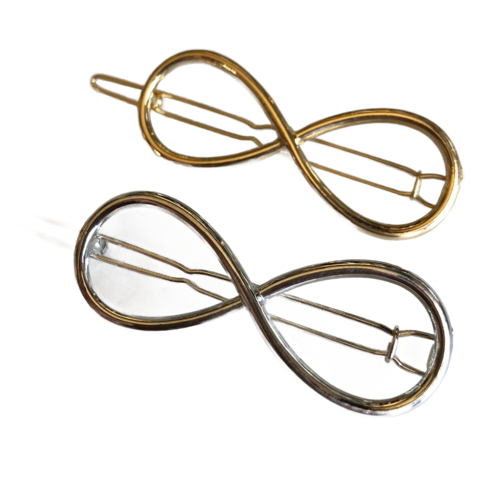 Set of Two Hair Clips - Infinity