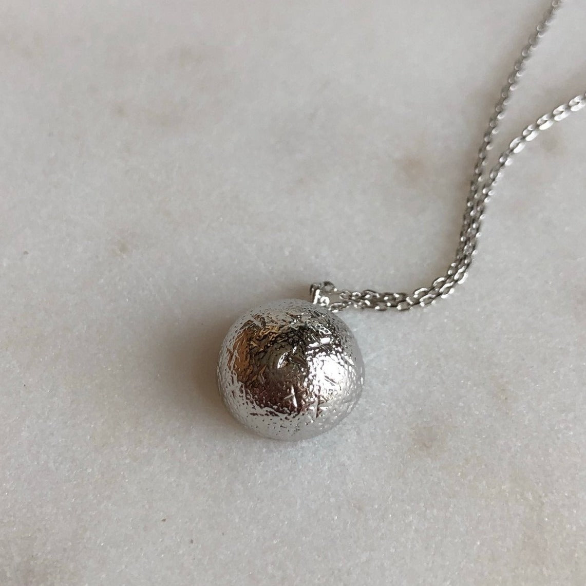 Textured Half Sphere Necklace