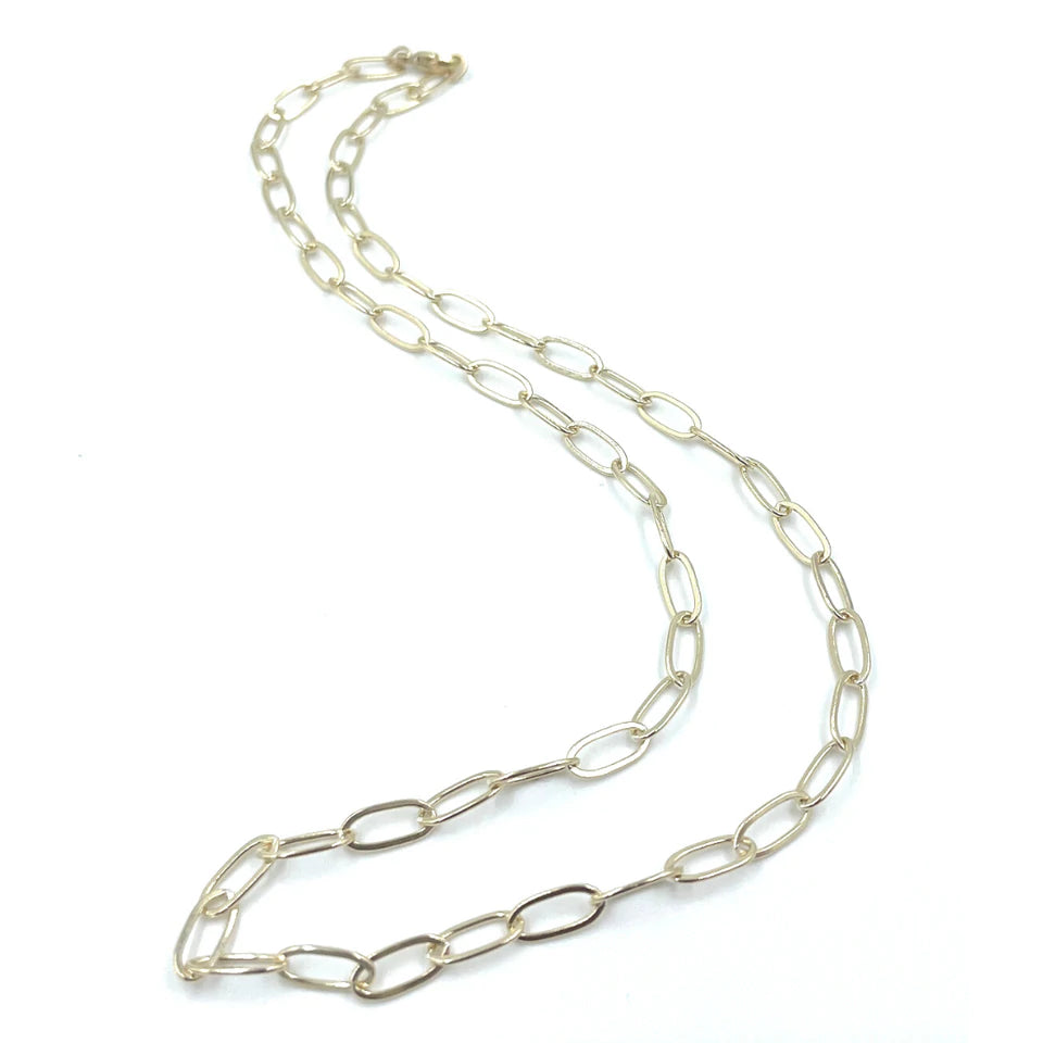 14k Gold Filled Paper Clip Large Link Necklace 16"