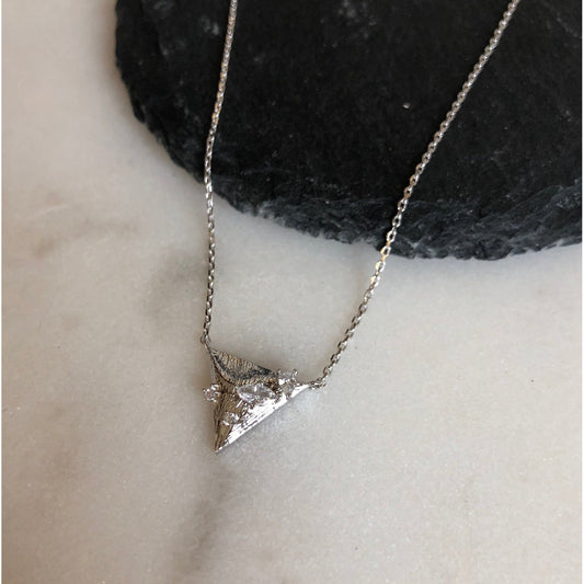 Cubic Zirconia Triangle Necklace