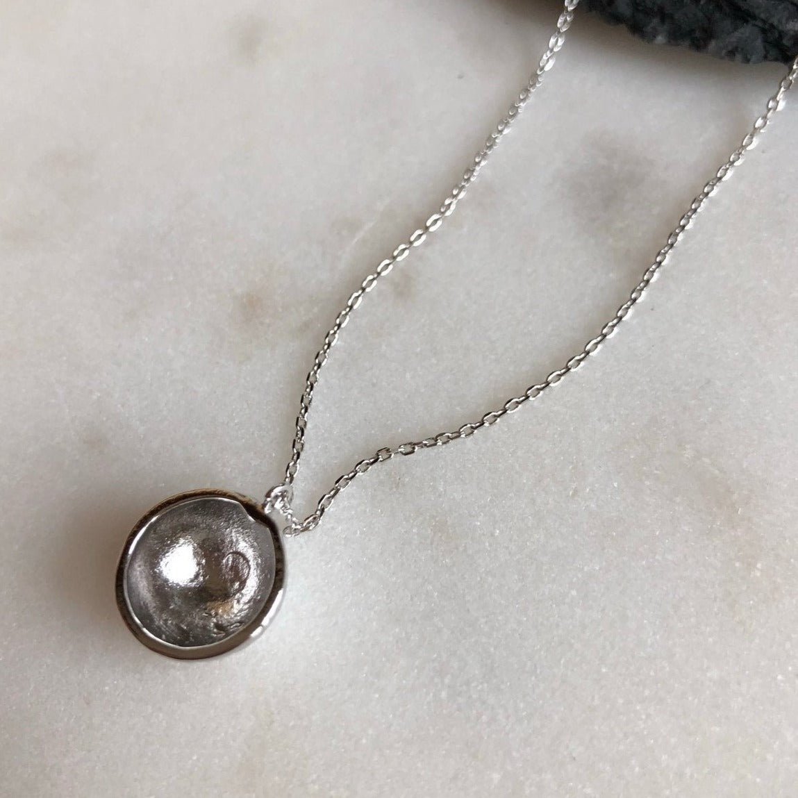 Textured Half Sphere Necklace