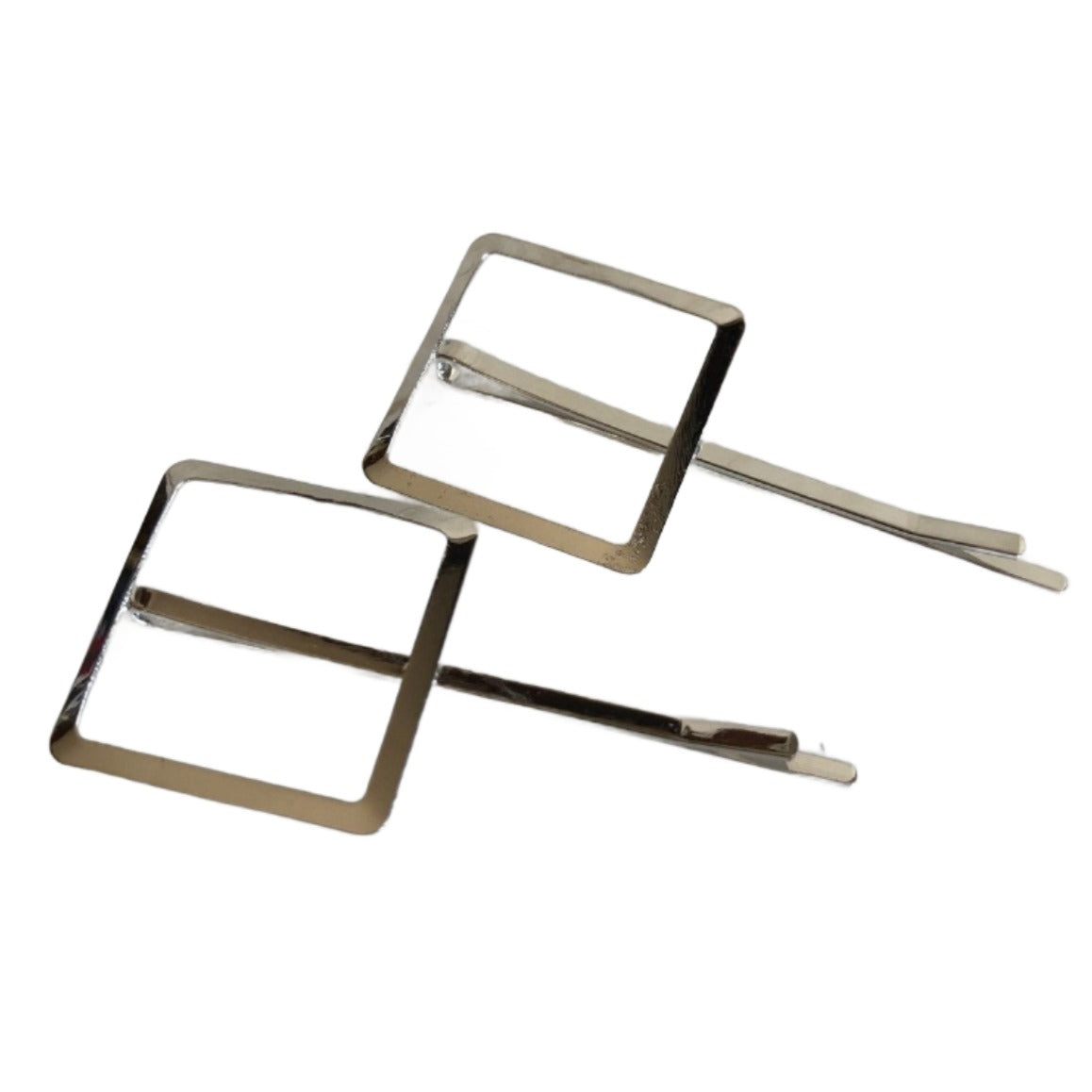 Set of Two Hair Clips - Square