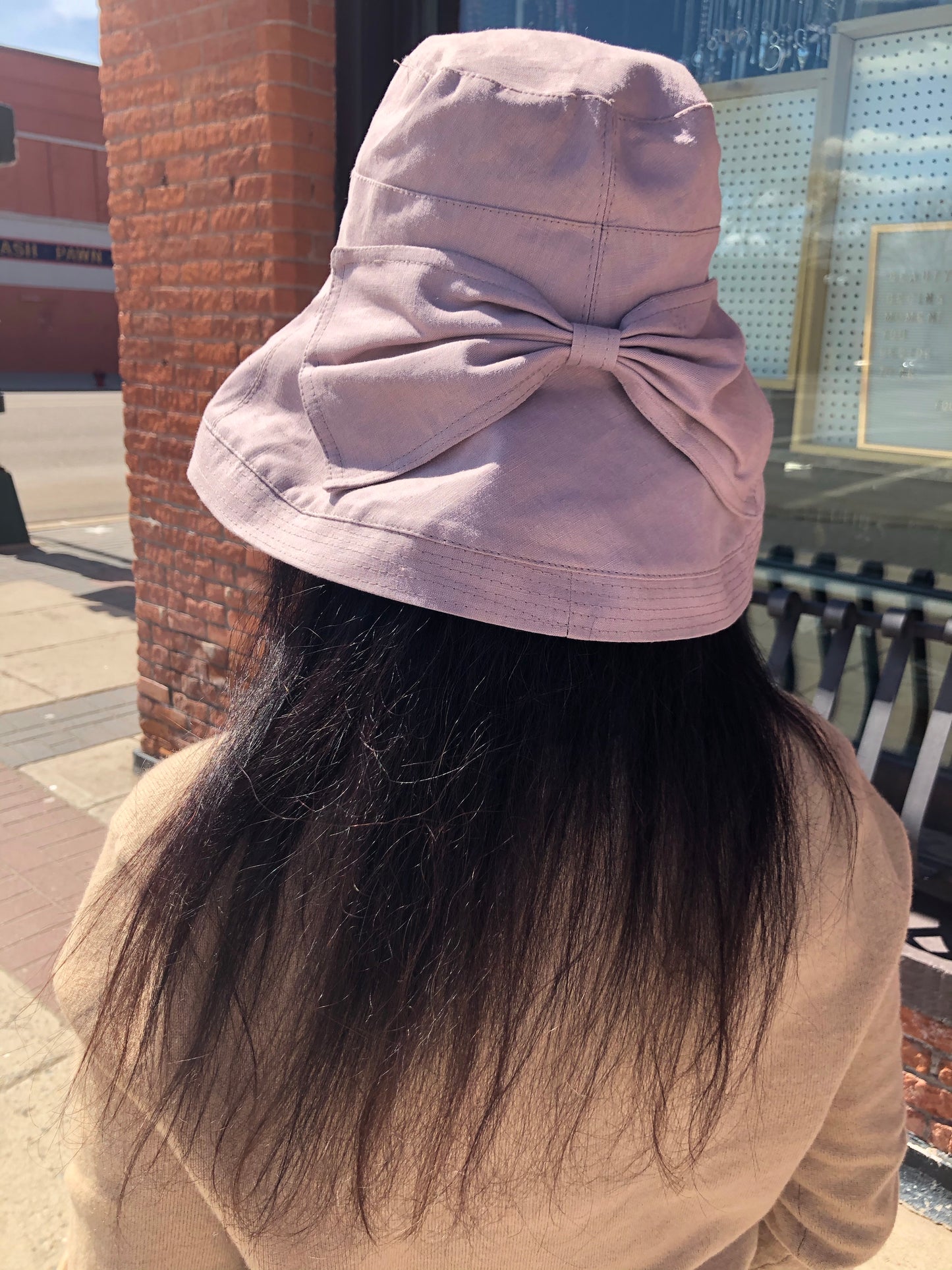 Fabric Hat with Large Bow