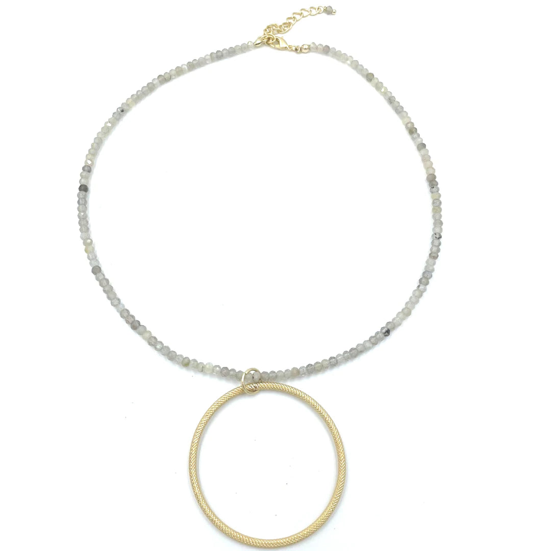 Circle of Love on Labradorite Necklace