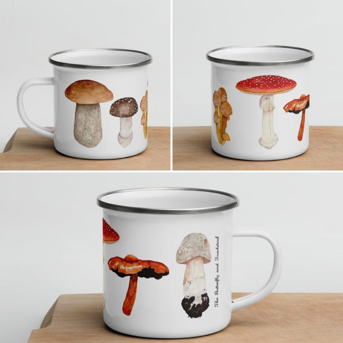 Mushroom Enamel Camp Mug