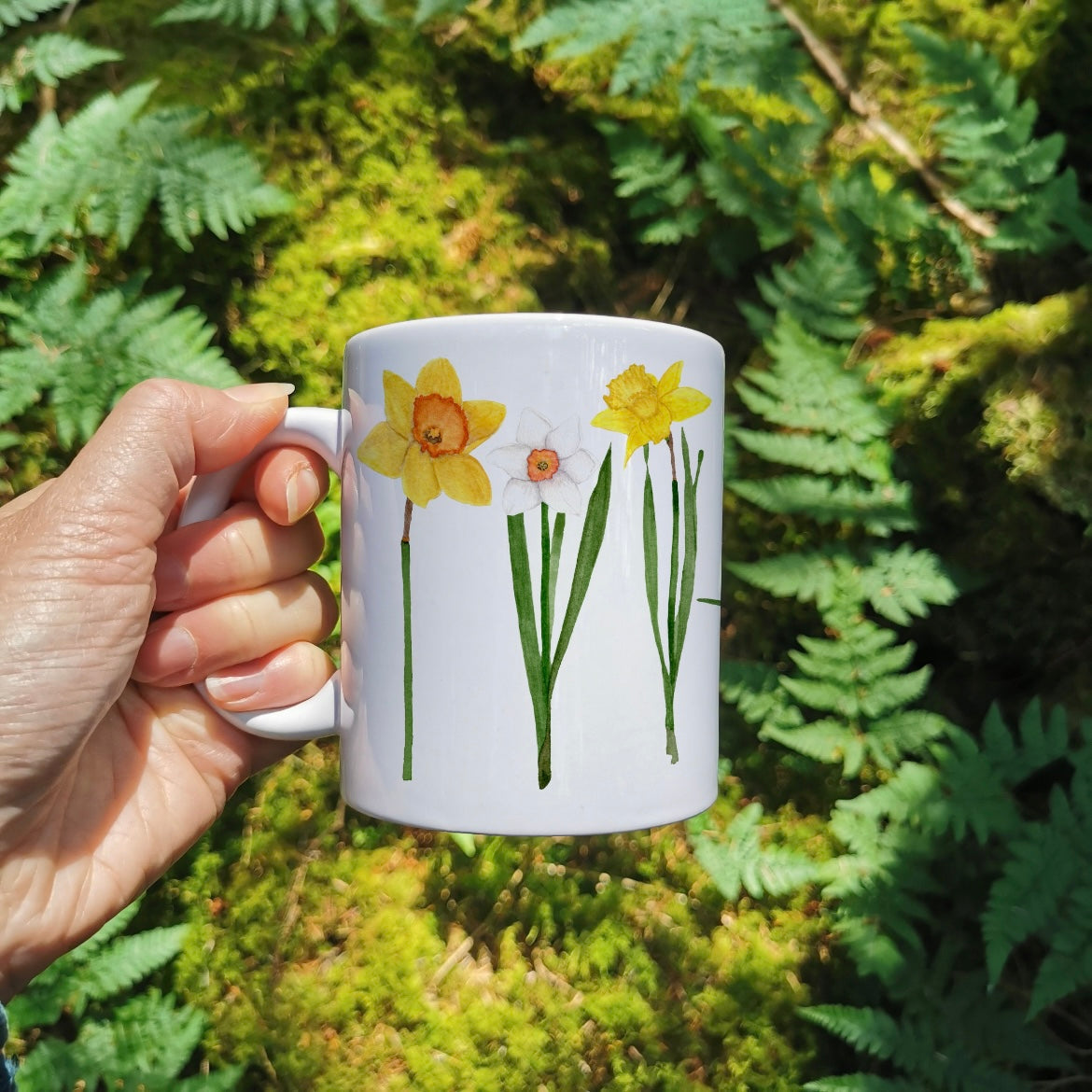 Daffodil Pattern Ceramic Mug