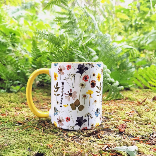 Yellow Flower Meadow Ceramic Mug