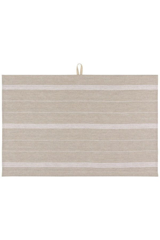 Maison Stripe Linen Dishtowel - White