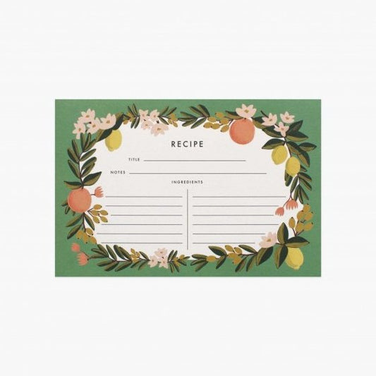 Citrus Floral - Recipe Cards