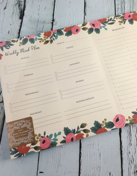 Meal Planner Notepad - Rosa