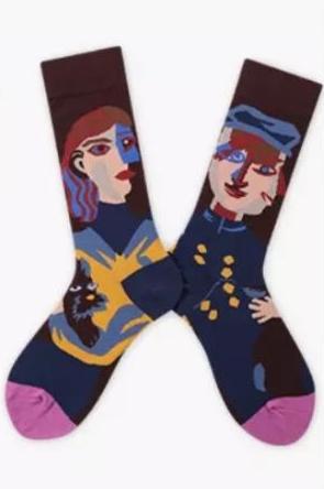 Women's Picasso Couple Socks