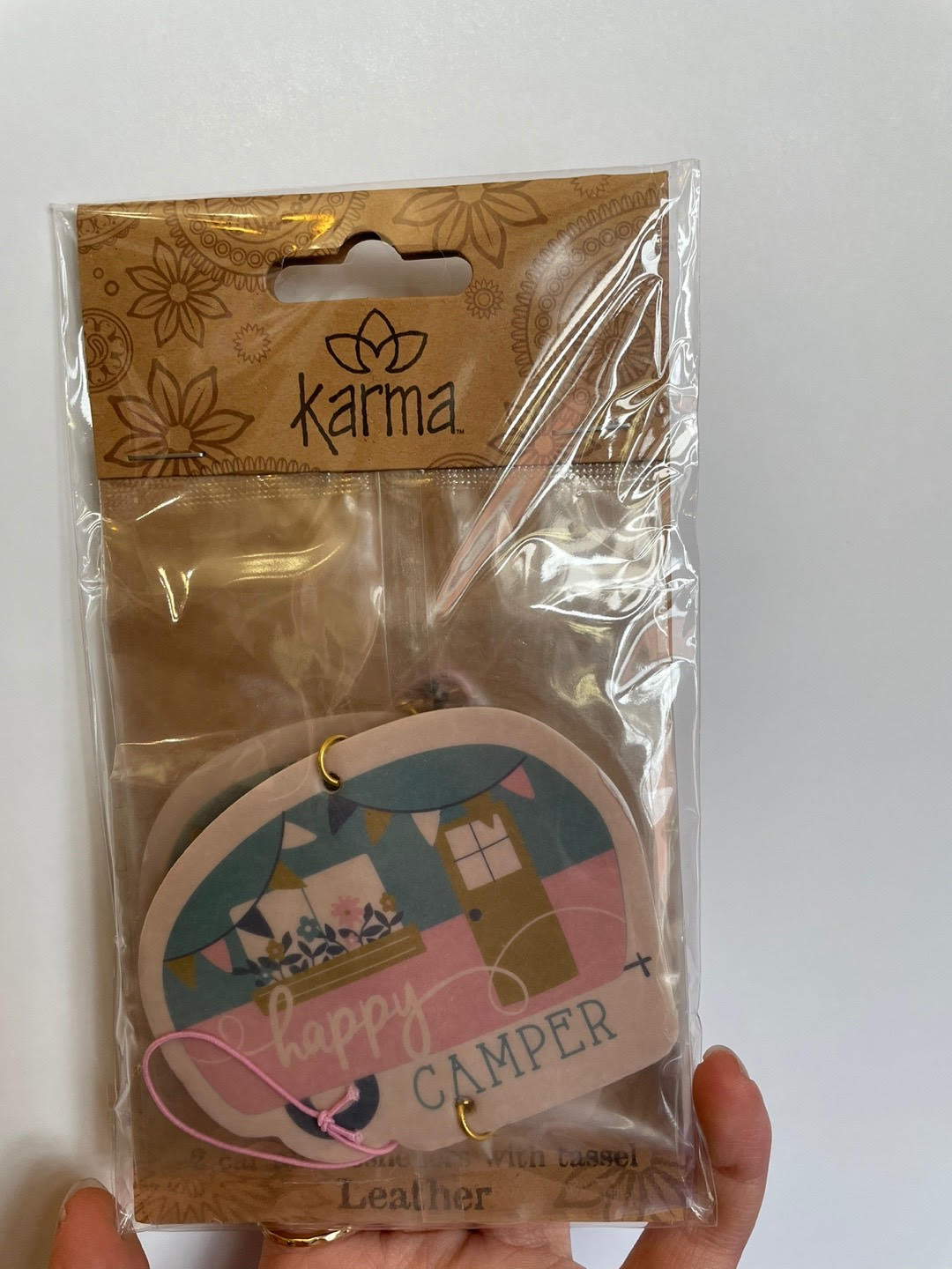 Happy Camper Leather Scented Air Freshener