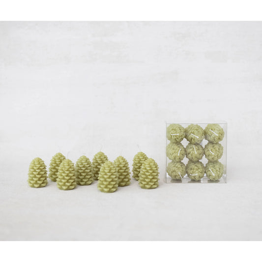 Unscented Pinecone Shaped Tealights Misletoe